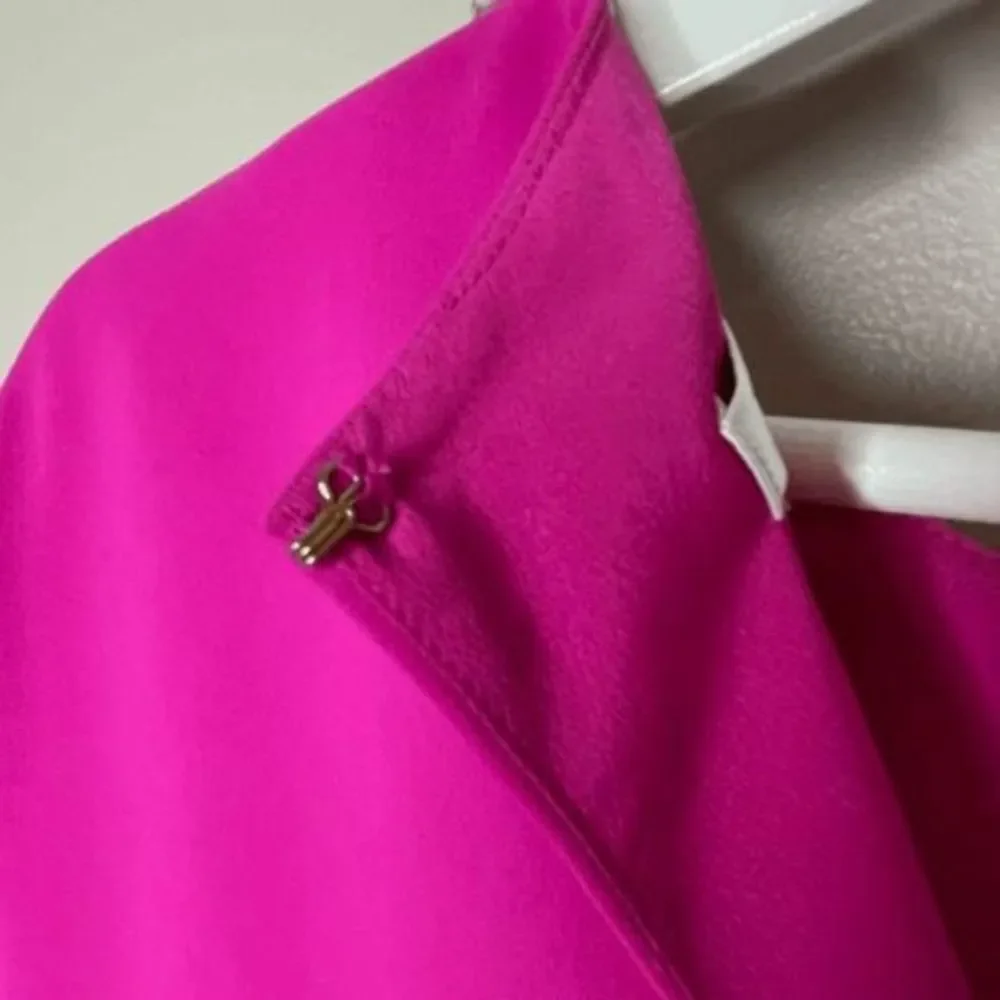 Trina Turk Hot Pink Long Sleeve Shift Dress - Picture 6 of 7
